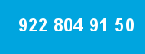 922 804 91 50